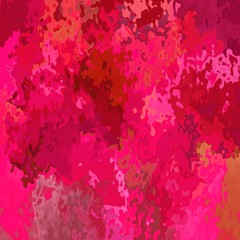abstract stained pattern texture background hot pink and red colors with black outlines - modern painting art - watercolor effect