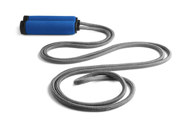 Jumping rope on white background