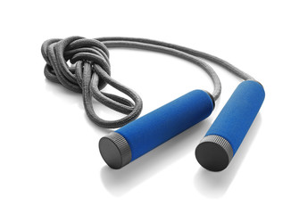 Jumping rope on white background