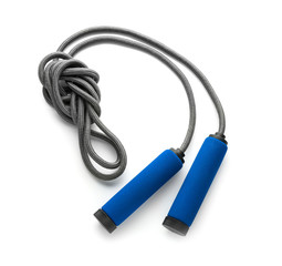 Jumping rope on white background