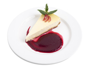 Delicious cheesecake.