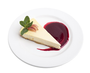 Delicious cheesecake.