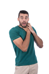 Fototapeta premium man holding his neck