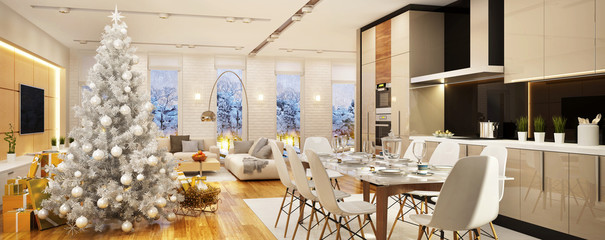 Christmas in a big house