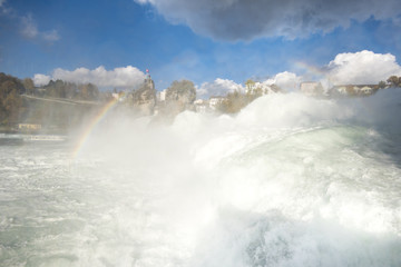 Rheinfall in Autumn, the biggest waterfall in Europe