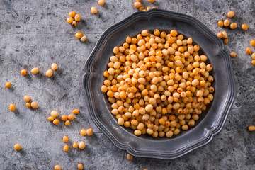 Seabuckthorn berries branch on vintage background. healthy food