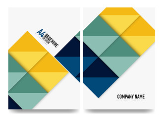 Fototapeta premium Square business a4 brochure cover design, flyer, annual report