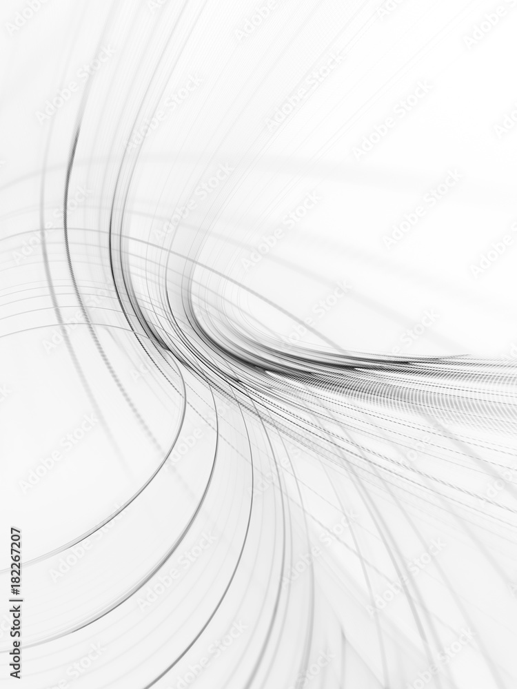 Poster abstract white background texture. dynamic curves ands blurs pattern. detailed fractal graphics. sci