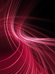 Abstract red and black background texture. Dynamic curves ands blurs pattern. Detailed fractal graphics. Science and technology concept.