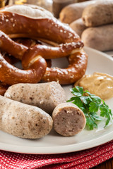 Bavarian breakfast with white sausage