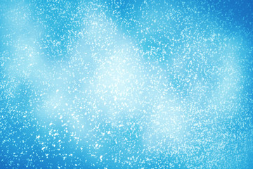 Winter background. Winter bright landscape with snowdrifts and falling snow.