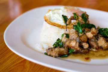 Thai crispy pork with basil