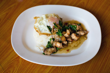 Thai crispy pork with basil