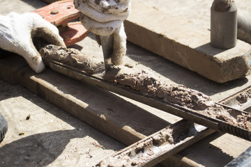 Soil samples were collected from drilling for construction.