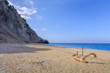 Fototapeta na wymiar Egremni beach at Lefkada, Ionion sea, Greece
