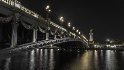 Fototapeta na wymiar Pont Alexandre III at night