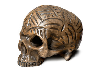 Human skull isolated on white