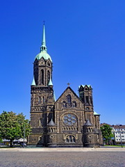 Fototapeta na wymiar MÖNCHENGLADBACH-RHEYDT mit evangelischer Hauptkirche 