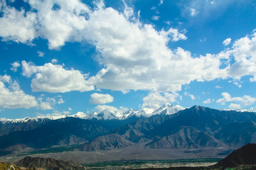 Obraz premium Himalaya mountains valley at ladakh, india, asia