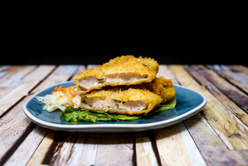 Handmade Japanese fried chicken ready to eat