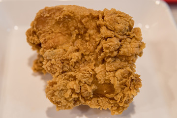 Fried chicken  white plate