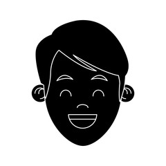 Boy smiling cartoon