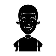 Boy smiling profile