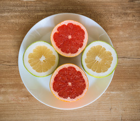 Naklejka na ściany i meble Healthy Grapefruits / different species.