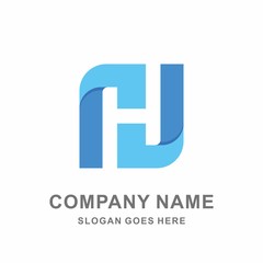 Fototapeta premium Monogram Letter H Geometric Infinity Square Cube Architecture Construction Business Company Stock Vector Logo Design Template