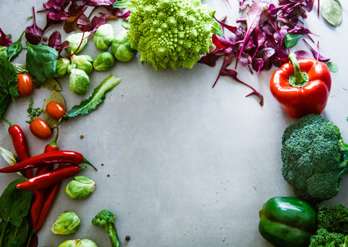 Fresh Vegetables Flatlay