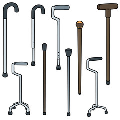vector set of walking stick