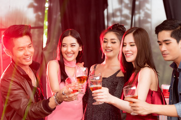 social party concept : christmas new year birthday celebration event