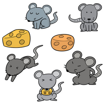 vector set of mouses