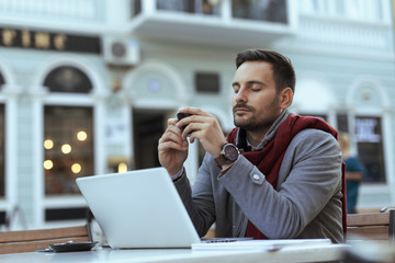 Man at coffee shop