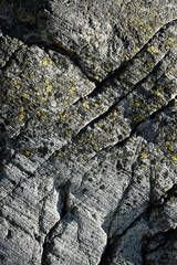 detail on a granite block with grooves