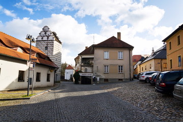 Renaissance Water tower in Market square, Tabor, Czech Republic