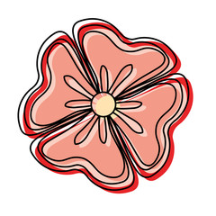 beautiful flower icon 