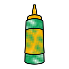 Sauce bottle isolated