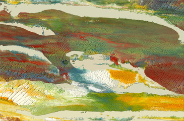 Colorful Abstract Painting Background. Highly-Textured Oil Paint. High Detail. Can be used  for web...