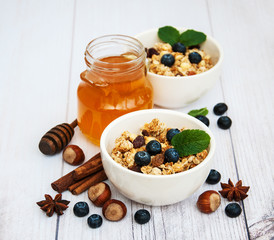 Bowl with granola