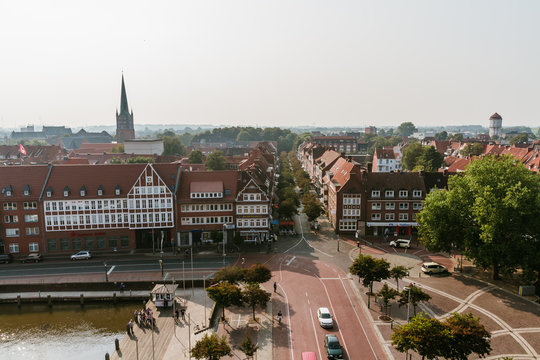 &Uuml;ber den D&auml;chern von Emden - Altstadt Emden