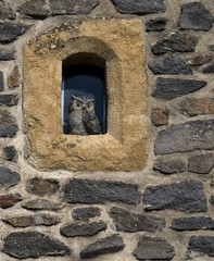Fenêtre à Prades-d'Aubrac, Aveyron, France