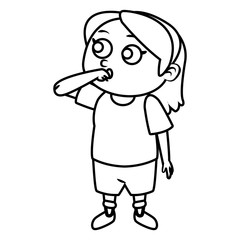 Cute school girl cartoon
