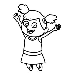 Cute school girl cartoon