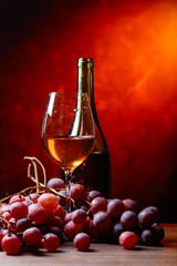 Wine and grapes .
