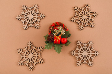 Christmas decoration background copy space