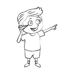 Cute schoolboy cartoon