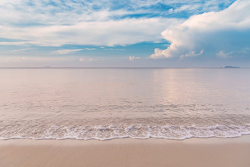 Tropical beach with beautiful clouds in Rayong, Thailand