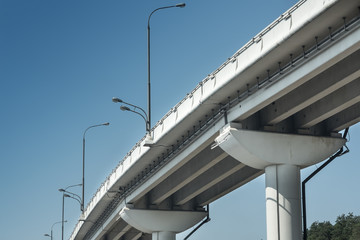 Highway Bridge with sky background