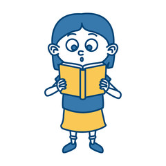 Cute school girl cartoon